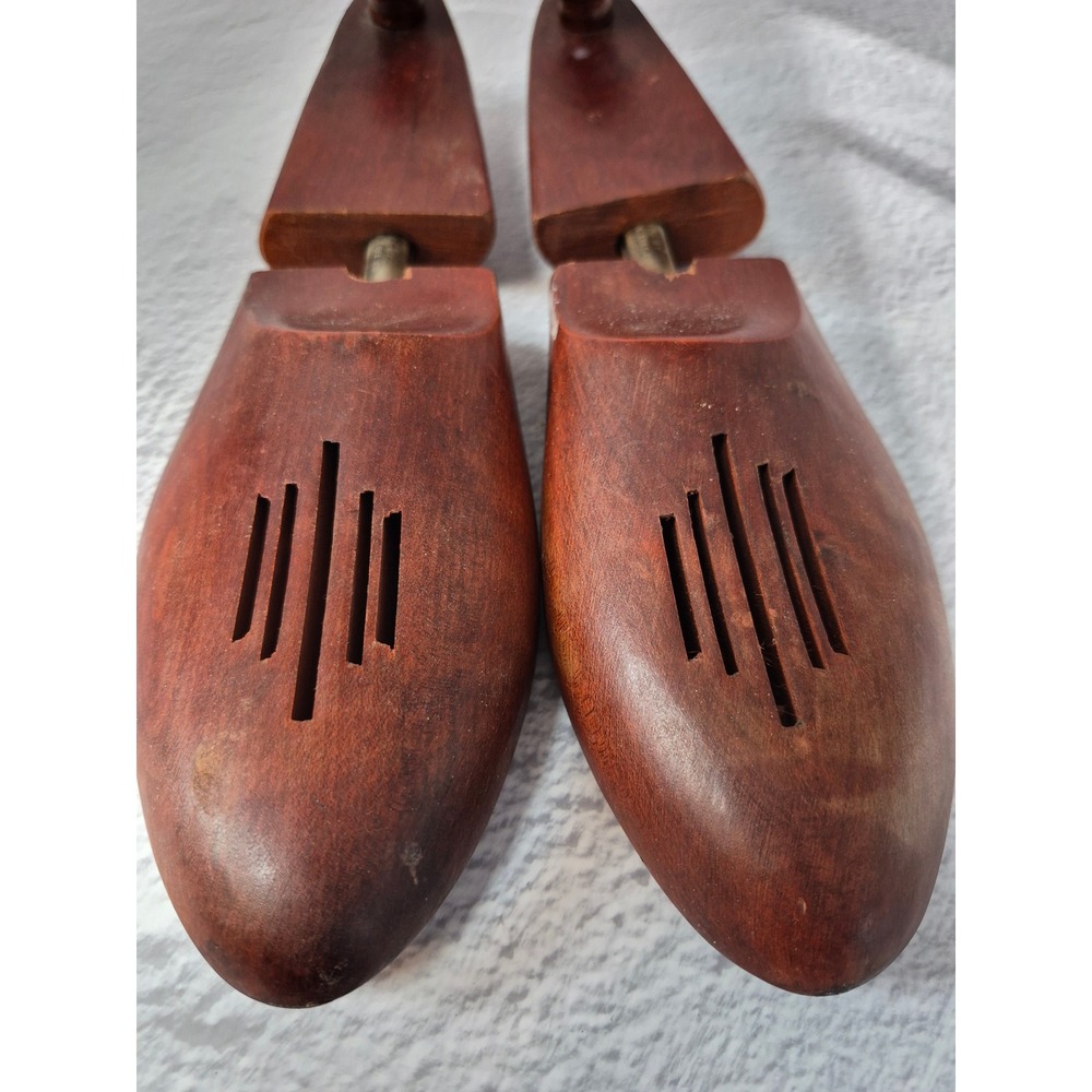 Nettleton Vintage Wood Shoe Trees Brown Mens Size Medium Adjustable Vented M - Picture 2 of 14